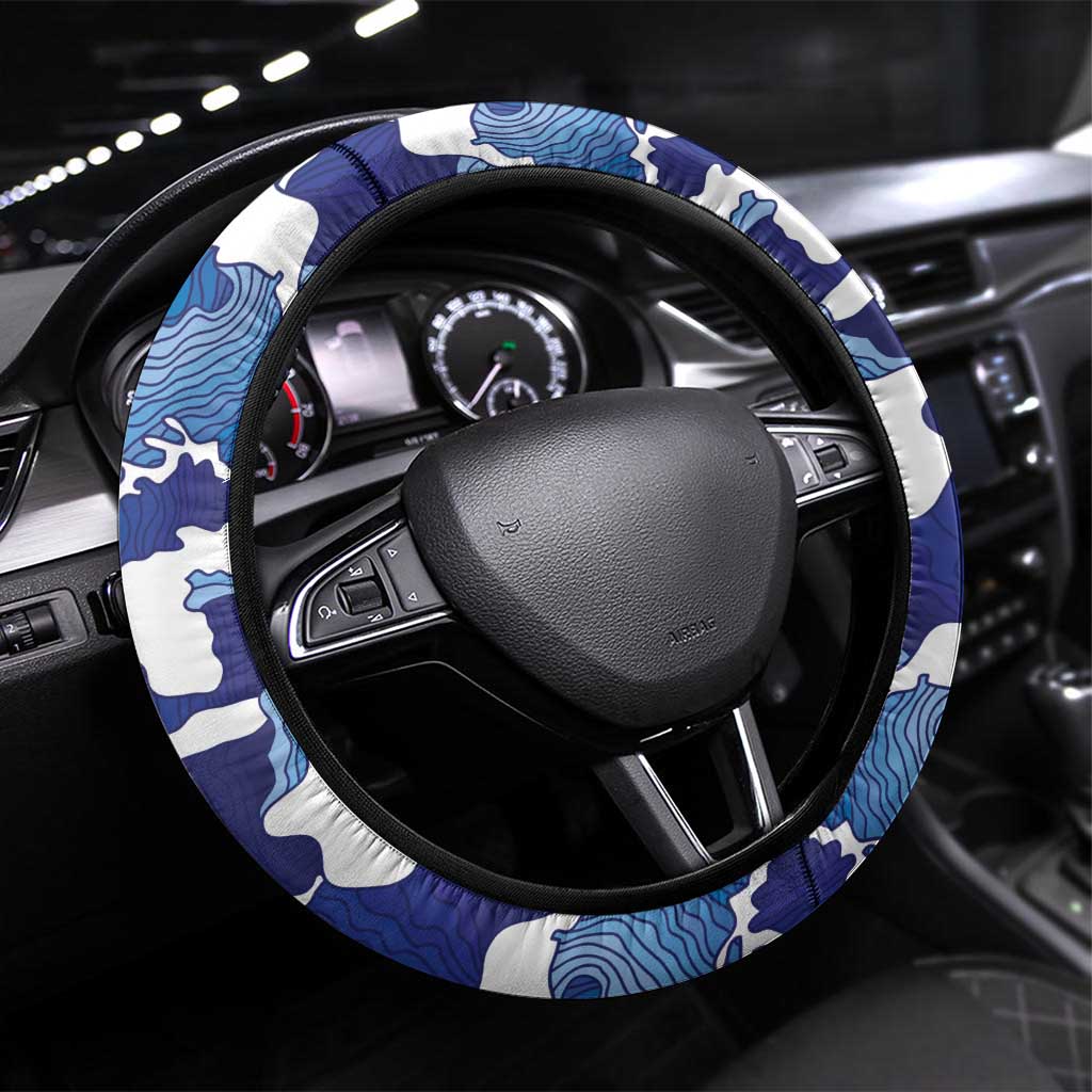 Japan Pacific Rugby 2024 Steering Wheel Cover Japanese Traditional Pattern and Sea Waves - Wonder Print Shop
