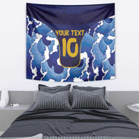 Custom Japan Pacific Rugby 2024 Tapestry Japanese Traditional Pattern and Sea Waves - Wonder Print Shop