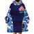 Custom Japan Pacific Rugby 2024 Wearable Blanket Hoodie Japanese Traditional Pattern and Sea Waves - Wonder Print Shop