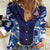 Custom Japan Pacific Rugby 2024 Women Casual Shirt Japanese Traditional Pattern and Sea Waves - Wonder Print Shop
