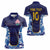 Custom Japan Pacific Rugby 2024 Women Polo Shirt Japanese Traditional Pattern and Sea Waves - Wonder Print Shop
