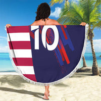 Custom United States Pacific Rugby 2024 Beach Blanket The Eagle and USA Flag Style - Wonder Print Shop