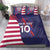 Custom United States Pacific Rugby 2024 Bedding Set The Eagle and USA Flag Style - Wonder Print Shop