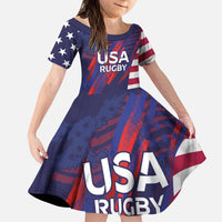Custom United States Pacific Rugby 2024 Family Matching Puletasi and Hawaiian Shirt The Eagle and USA Flag Style - Wonder Print Shop