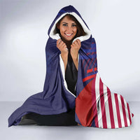 Custom United States Pacific Rugby 2024 Hooded Blanket The Eagle and USA Flag Style