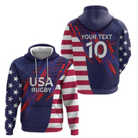 Custom United States Pacific Rugby 2024 Hoodie The Eagle and USA Flag Style - Wonder Print Shop