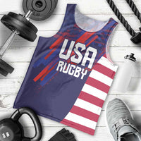 Custom United States Pacific Rugby 2024 Men Tank Top The Eagle and USA Flag Style LT03