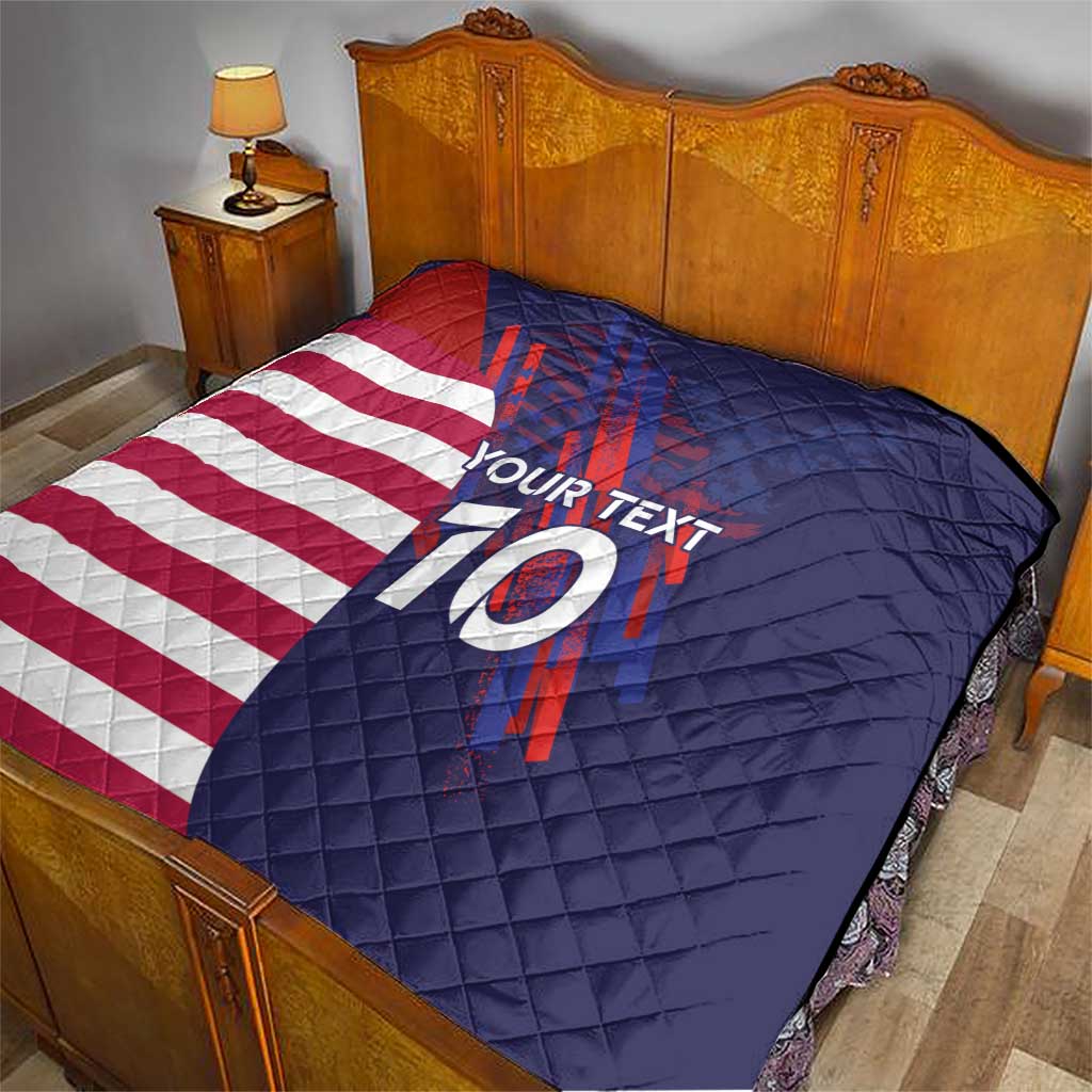 Custom United States Pacific Rugby 2024 Quilt The Eagle and USA Flag Style - Wonder Print Shop