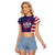 Custom United States Pacific Rugby 2024 Raglan Cropped T Shirt The Eagle and USA Flag Style - Wonder Print Shop
