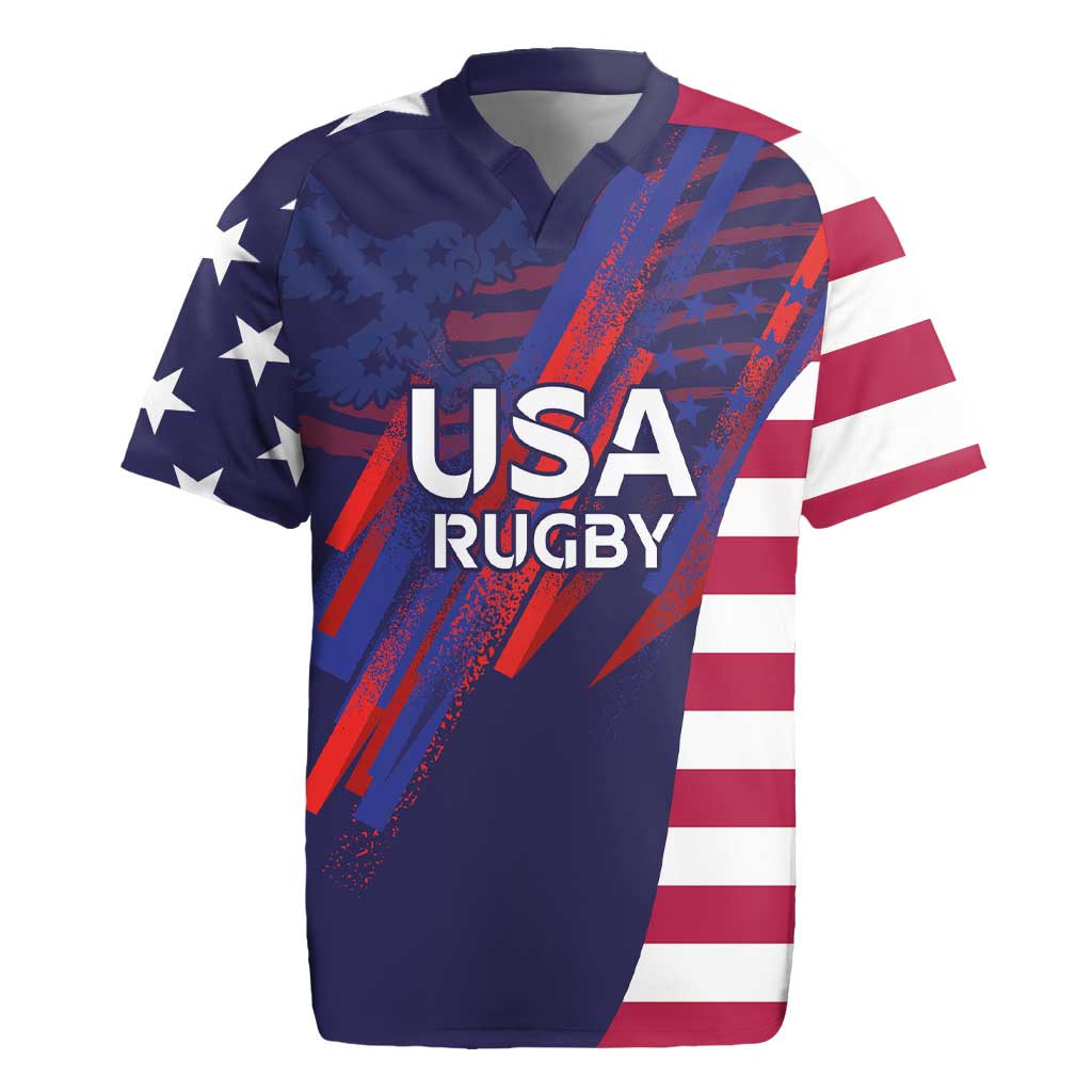 Custom United States Pacific Rugby 2024 Rugby Jersey The Eagle and USA Flag Style - Wonder Print Shop