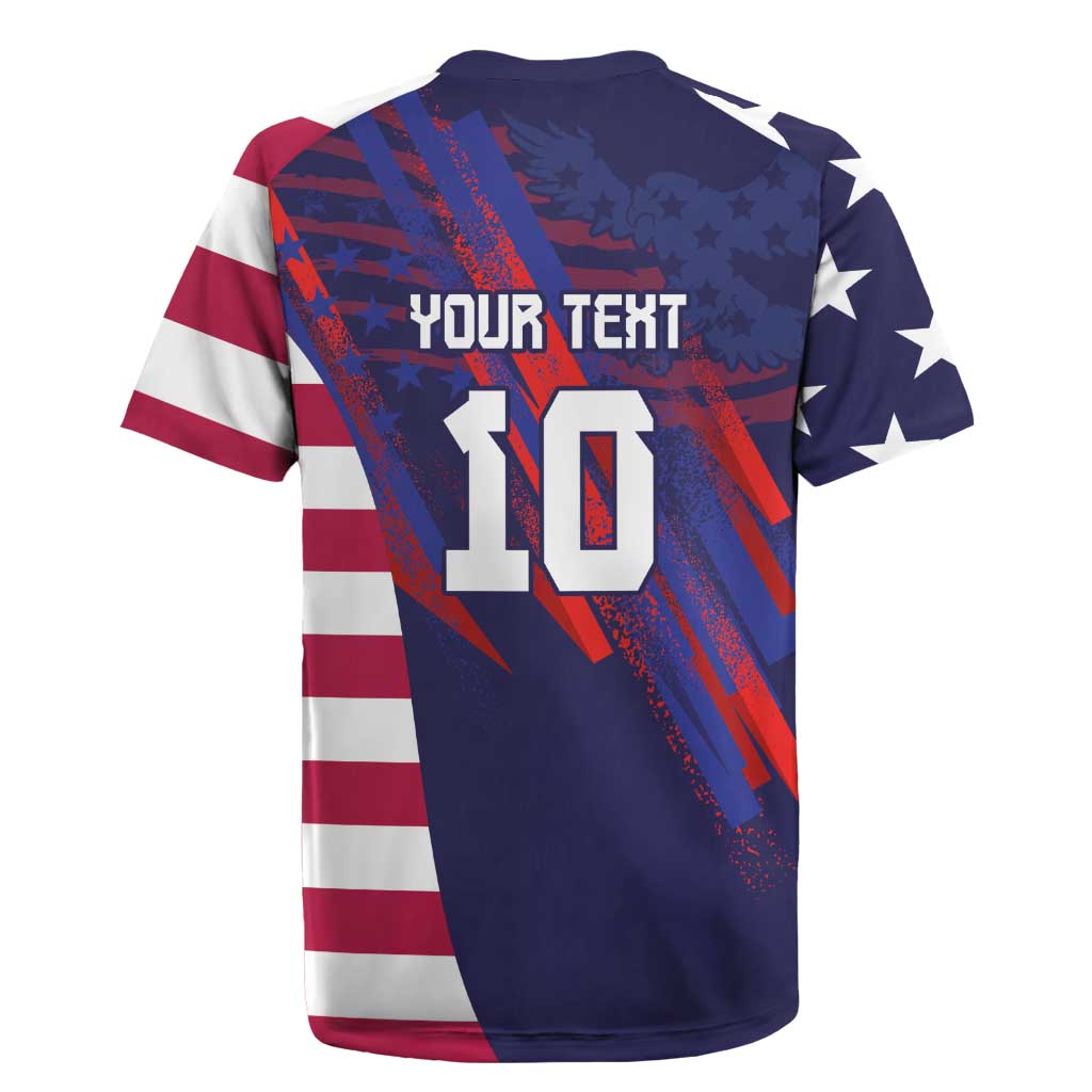 Custom United States Pacific Rugby 2024 Rugby Jersey The Eagle and USA Flag Style