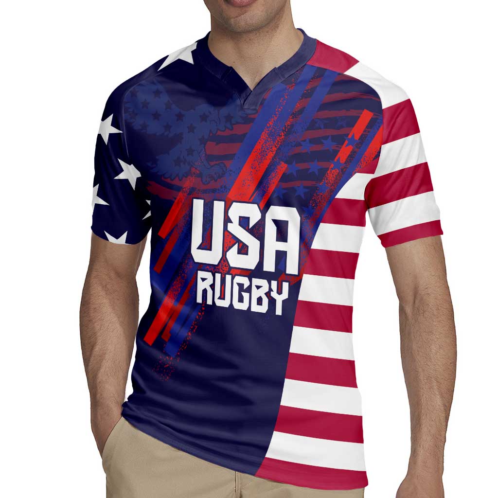 Custom United States Pacific Rugby 2024 Rugby Jersey The Eagle and USA Flag Style