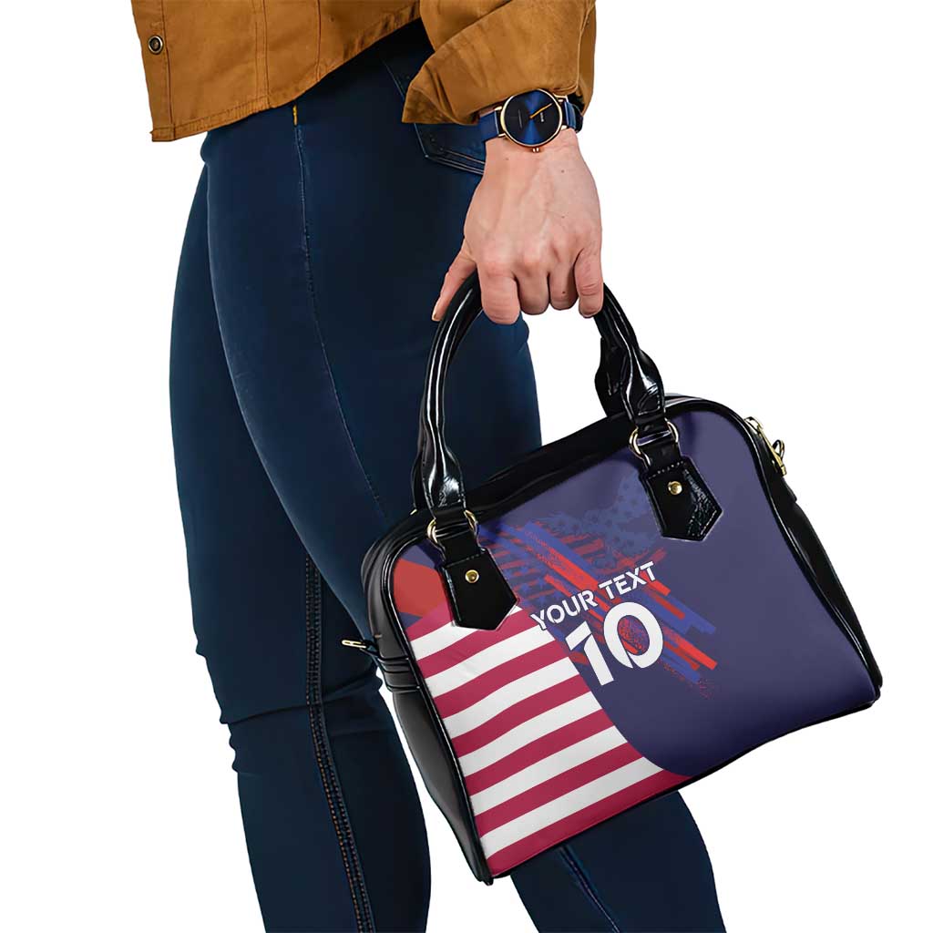 Custom United States Pacific Rugby 2024 Shoulder Handbag The Eagle and USA Flag Style