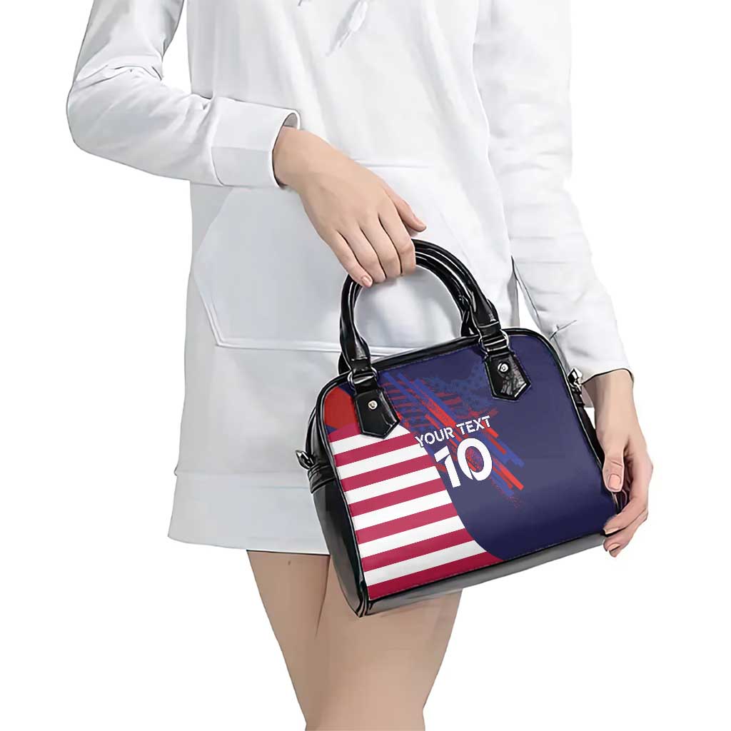 Custom United States Pacific Rugby 2024 Shoulder Handbag The Eagle and USA Flag Style