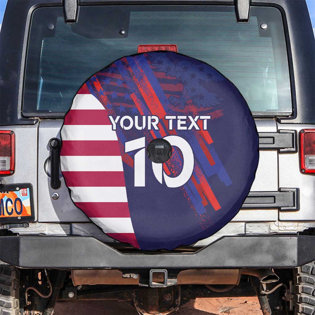 Custom United States Pacific Rugby 2024 Spare Tire Cover The Eagle and USA Flag Style - Wonder Print Shop