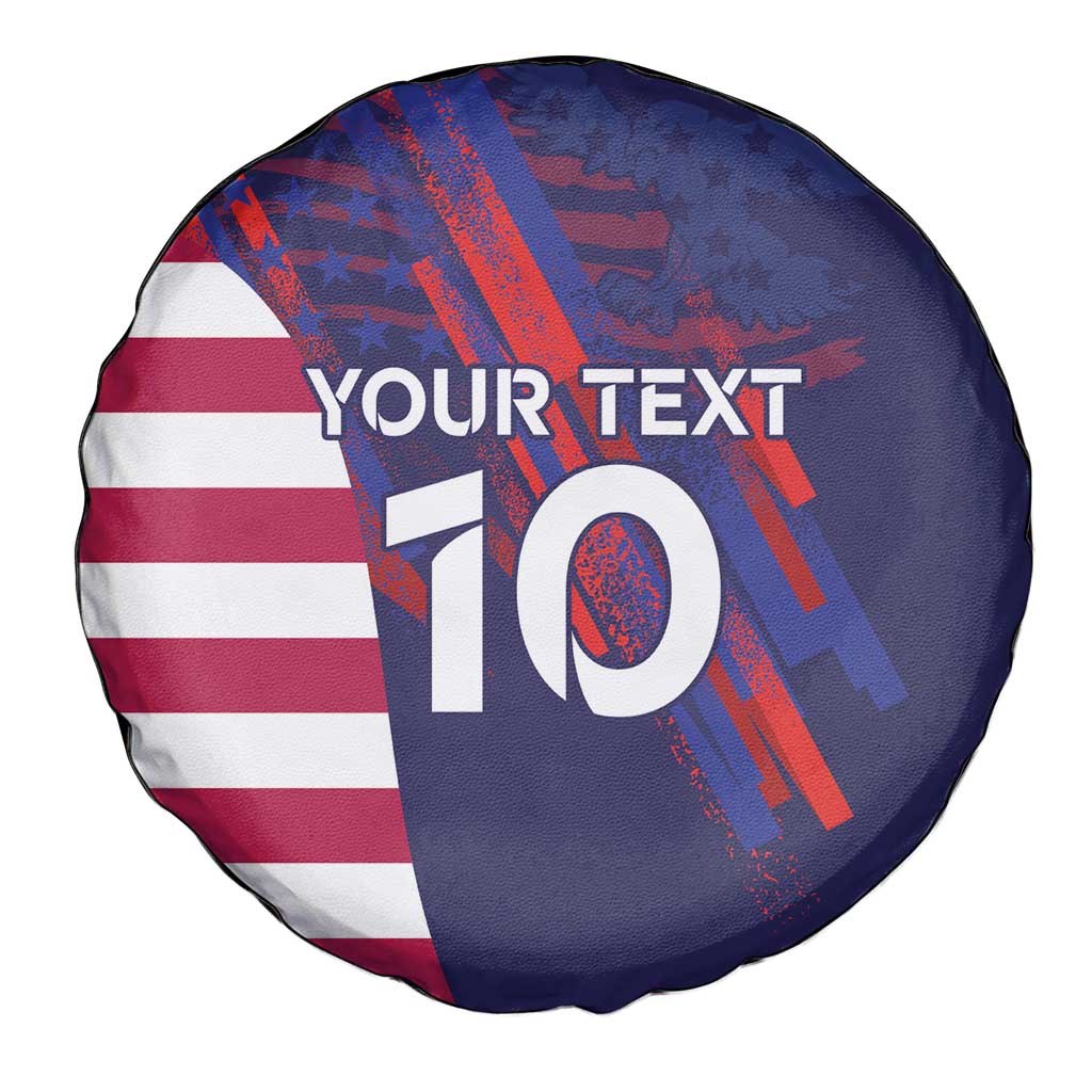Custom United States Pacific Rugby 2024 Spare Tire Cover The Eagle and USA Flag Style - Wonder Print Shop