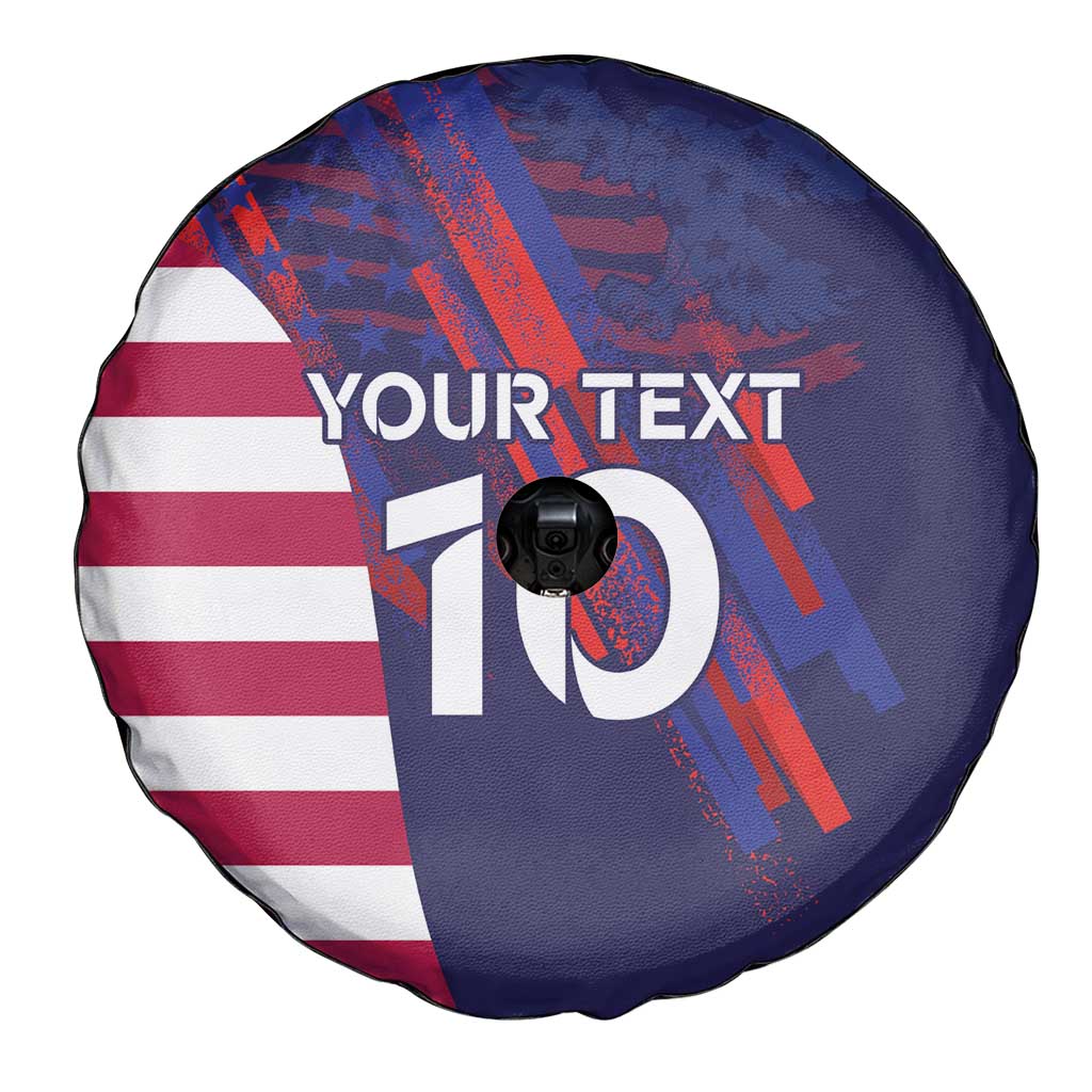 Custom United States Pacific Rugby 2024 Spare Tire Cover The Eagle and USA Flag Style - Wonder Print Shop
