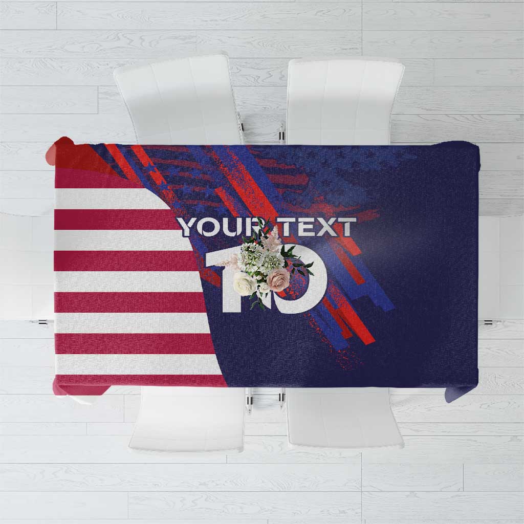 Custom United States Pacific Rugby 2024 Tablecloth The Eagle and USA Flag Style - Wonder Print Shop