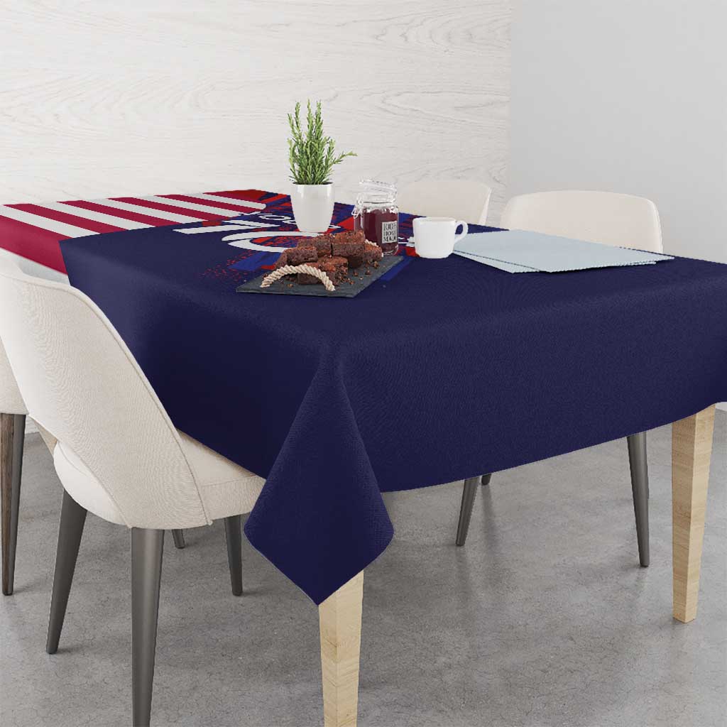 Custom United States Pacific Rugby 2024 Tablecloth The Eagle and USA Flag Style - Wonder Print Shop