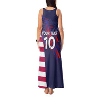 Custom United States Pacific Rugby 2024 Tank Maxi Dress The Eagle and USA Flag Style - Wonder Print Shop
