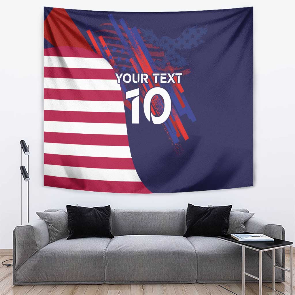 Custom United States Pacific Rugby 2024 Tapestry The Eagle and USA Flag Style - Wonder Print Shop