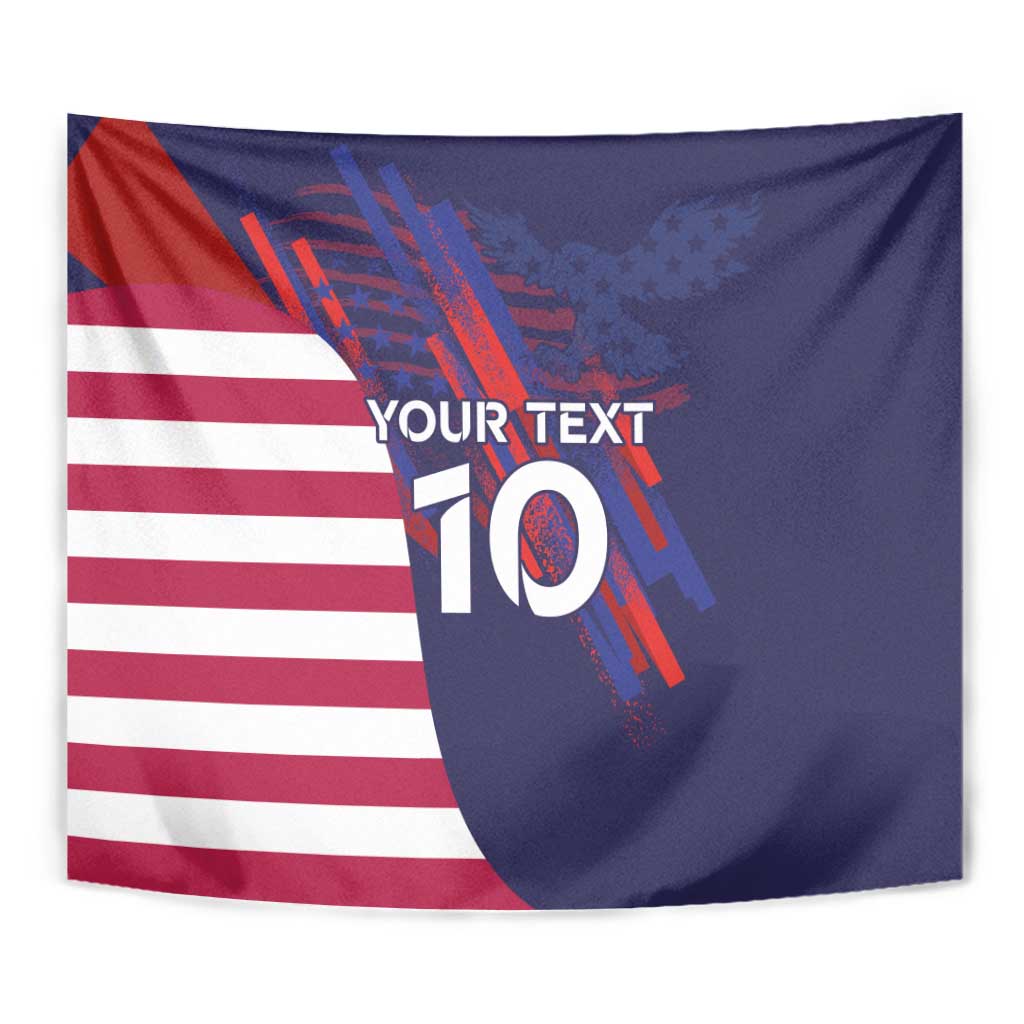 Custom United States Pacific Rugby 2024 Tapestry The Eagle and USA Flag Style - Wonder Print Shop