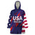 Custom United States Pacific Rugby 2024 Wearable Blanket Hoodie The Eagle and USA Flag Style - Wonder Print Shop