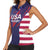 Custom United States Pacific Rugby 2024 Women Sleeveless Polo Shirt The Eagle and USA Flag Style - Wonder Print Shop