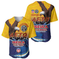 American Samoa Fautasi Baseball Jersey Bald Eage and Sailfish with Kakau Motifs - Wonder Print Shop