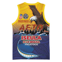 American Samoa Fautasi Basketball Jersey Bald Eage and Sailfish with Kakau Motifs - Wonder Print Shop