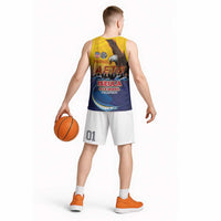 American Samoa Fautasi Basketball Jersey Bald Eage and Sailfish with Kakau Motifs - Wonder Print Shop