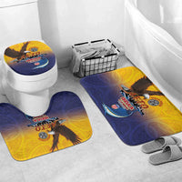 American Samoa Fautasi Bathroom Set Bald Eage and Sailfish with Kakau Motifs - Wonder Print Shop