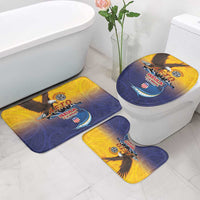 American Samoa Fautasi Bathroom Set Bald Eage and Sailfish with Kakau Motifs - Wonder Print Shop