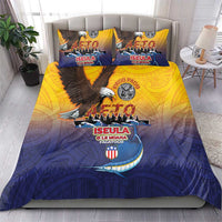 American Samoa Fautasi Bedding Set Bald Eage and Sailfish with Kakau Motifs - Wonder Print Shop