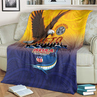 American Samoa Fautasi Blanket Bald Eage and Sailfish with Kakau Motifs - Wonder Print Shop