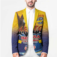 American Samoa Fautasi Blazer Bald Eage and Sailfish with Kakau Motifs - Wonder Print Shop