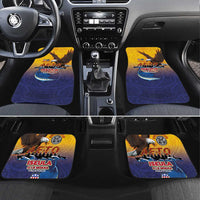 American Samoa Fautasi Car Mats Bald Eage and Sailfish with Kakau Motifs - Wonder Print Shop