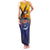 American Samoa Fautasi Family Matching Tank Maxi Dress and Hawaiian Shirt Bald Eage and Sailfish with Kakau Motifs - Wonder Print Shop
