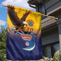 American Samoa Fautasi Garden Flag Bald Eage and Sailfish with Kakau Motifs - Wonder Print Shop