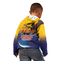 American Samoa Fautasi Kid Hoodie Bald Eage and Sailfish with Kakau Motifs - Wonder Print Shop