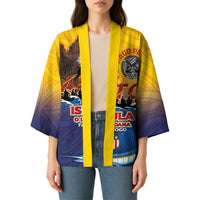 American Samoa Fautasi Kimono Bald Eage and Sailfish with Kakau Motifs - Wonder Print Shop