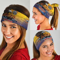 American Samoa Fautasi Neck Gaiter Bald Eage and Sailfish with Kakau Motifs - Wonder Print Shop