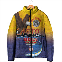 American Samoa Fautasi Padded Jacket Bald Eage and Sailfish with Kakau Motifs - Wonder Print Shop