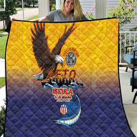 American Samoa Fautasi Quilt Bald Eage and Sailfish with Kakau Motifs - Wonder Print Shop