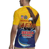 American Samoa Fautasi Rugby Jersey Bald Eage and Sailfish with Kakau Motifs - Wonder Print Shop