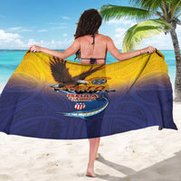 American Samoa Fautasi Sarong Bald Eage and Sailfish with Kakau Motifs - Wonder Print Shop