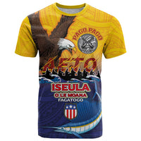 American Samoa Fautasi T Shirt Bald Eage and Sailfish with Kakau Motifs - Wonder Print Shop