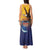 American Samoa Fautasi Tank Maxi Dress Bald Eage and Sailfish with Kakau Motifs - Wonder Print Shop