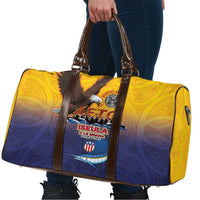 American Samoa Fautasi Travel Bag Bald Eage and Sailfish with Kakau Motifs - Wonder Print Shop