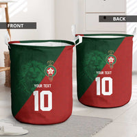 Custom Morocco National Football Laundry Basket The Atlas Lions Spirit - Wonder Print Shop